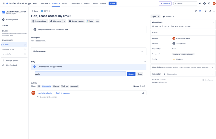 JIRA Search Example